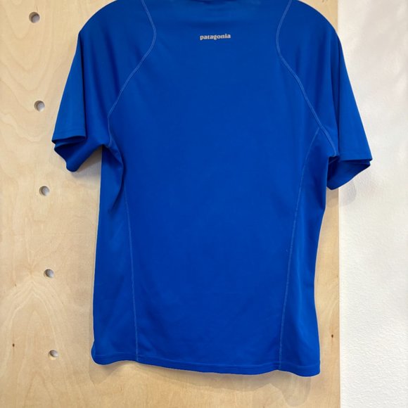 Patagonia Common Thread Initiative Blue Raglan Sleeve Round Neck T Shirt Size S - Picture 2 of 5